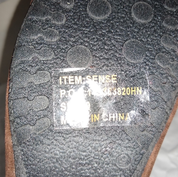 NWOT KALI BROWN ANKLE BOOTS GOLD RINESTONES INTER ZIPPER SZ 9 NICE - Picture 7 of 11